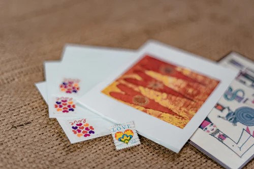 letters and cards on a table