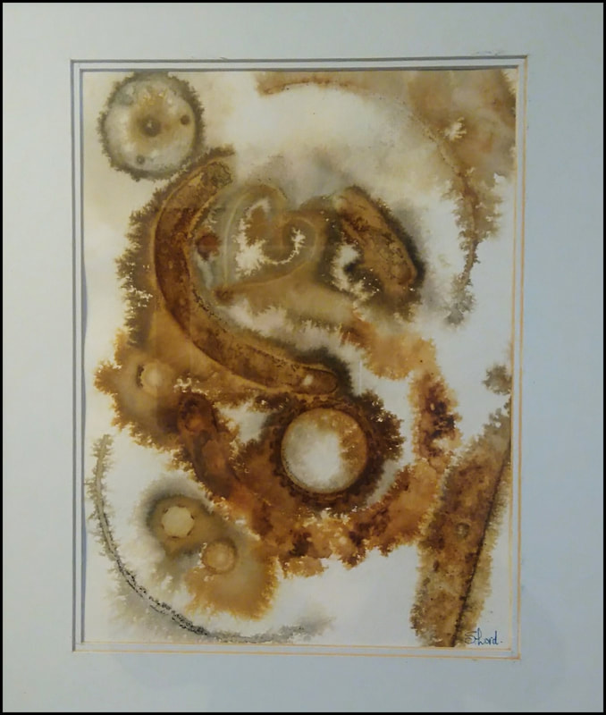 Abstract rust print, by susan lord.